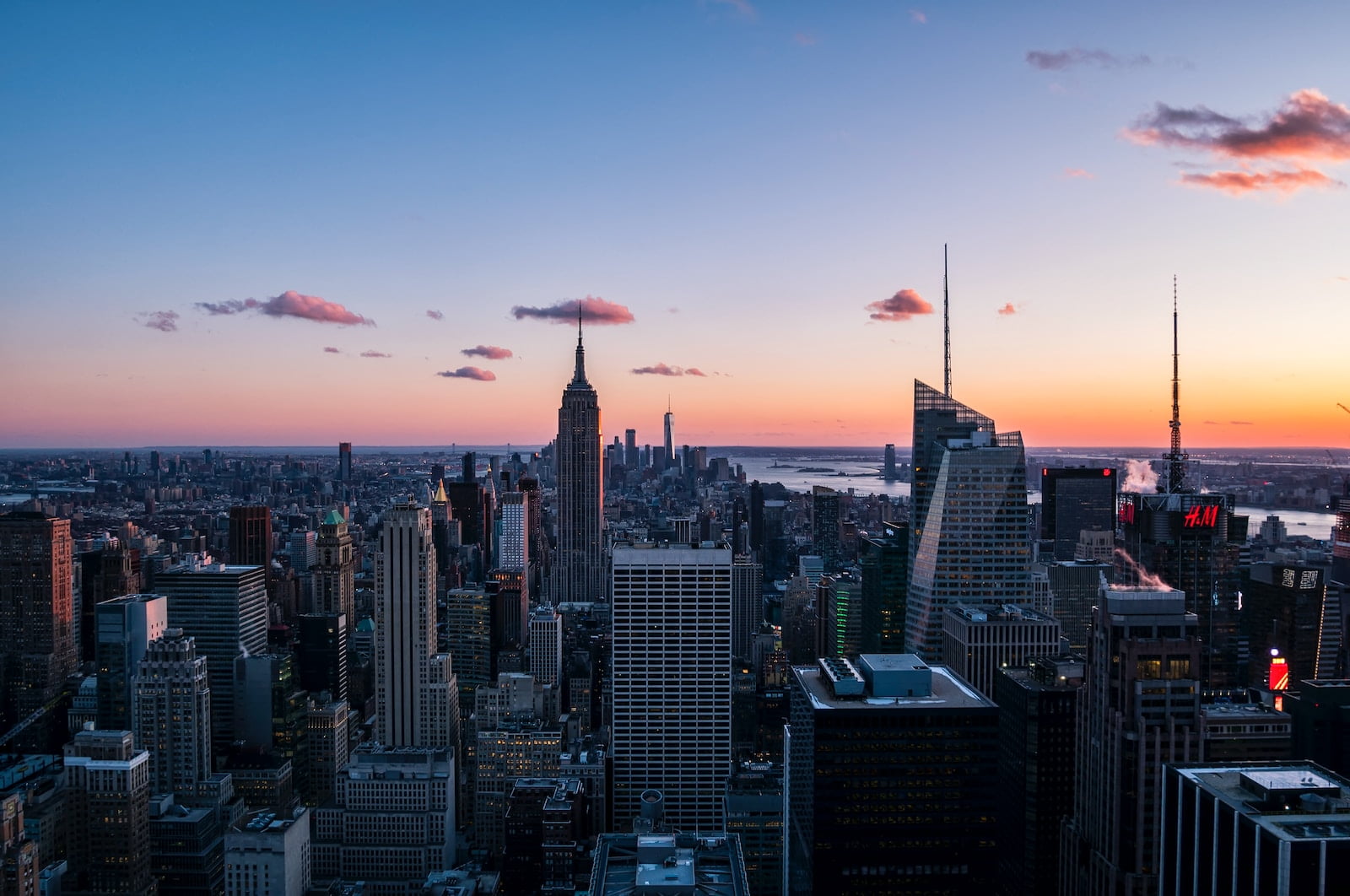 high-rise building during blue hour